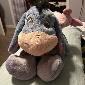 Disney Parks Floppy Eeyore Piglet 15" Plush Winnie the Pooh Toy Stuffed.